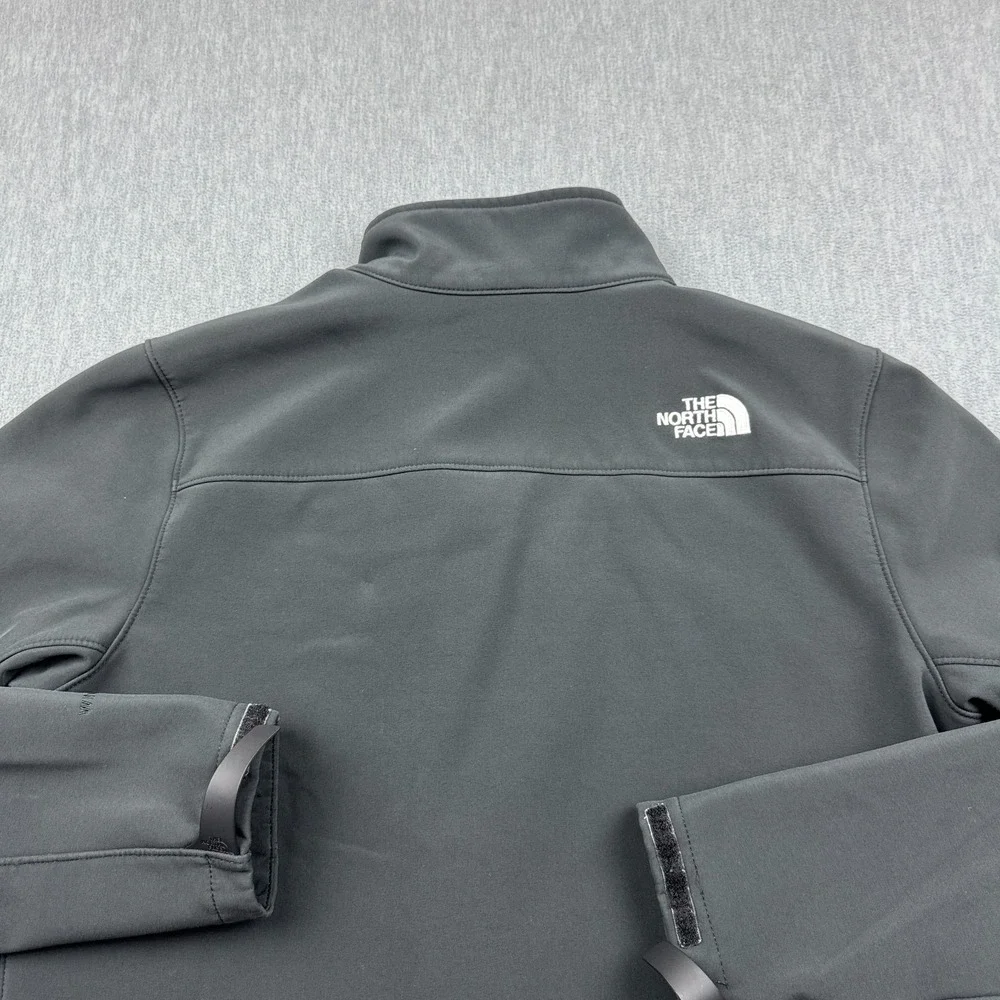 The North Face Jacket Men Medium Black Apex Windwall Fleece Lined Softshell FLAW
